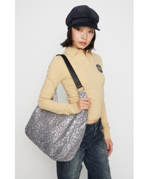 LAGUA GEM(ラグアジェム)の「SEQUINS BIG バッグ(ショルダーバッグ・レディース・ブラック/シルバー・FREE)」の14枚目の写真
