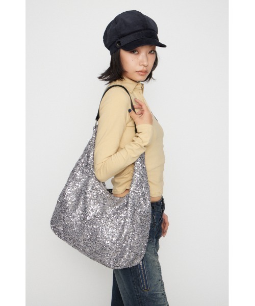 LAGUA GEM(ラグアジェム)の「SEQUINS BIG バッグ(ショルダーバッグ・レディース・ブラック/シルバー・FREE)」の15枚目の写真