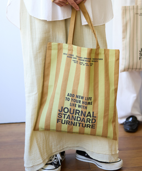 journal standard Furniture （ジャーナルスタンダードファニチャー）の「JSF TOTE CANVAS　トートバッグ（ショルダーバッグ・レディース・ピンク/ベージュ/ブルー/グレー/グリーン・FREE）」の2枚目の写真