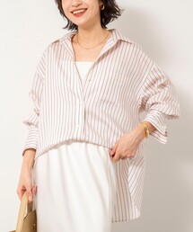 NOLLEY’S Sophi | ウォッシャブルタンブラーストライプ3WAYシャツ(シャツ/ブラウス)
