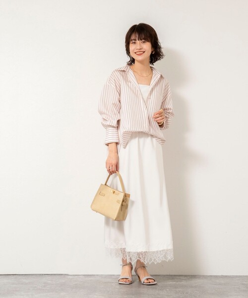 NOLLEY’S Sophi(ノーリーズソフィ)の「ウォッシャブルタンブラーストライプ3WAYシャツ(シャツ/ブラウス・レディース・ブルー系その他3/ピンク系その他3・38)」の11枚目の写真