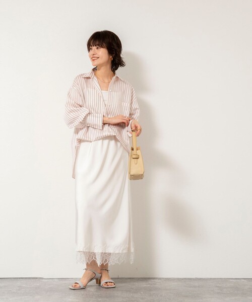 NOLLEY’S Sophi(ノーリーズソフィ)の「ウォッシャブルタンブラーストライプ3WAYシャツ(シャツ/ブラウス・レディース・ブルー系その他3/ピンク系その他3・38)」の12枚目の写真