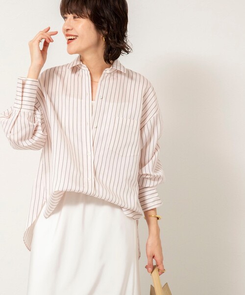 NOLLEY’S Sophi(ノーリーズソフィ)の「ウォッシャブルタンブラーストライプ3WAYシャツ(シャツ/ブラウス・レディース・ブルー系その他3/ピンク系その他3・38)」の17枚目の写真