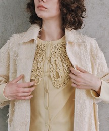 LE CIEL BLEU（ルシェルブルー）の「フリルディテールジャージートップ   Frill Detail Jersey Top（Tシャツ/カットソー）」