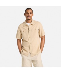Timberland | コットンリネン ユーティリティ 半袖 シャツ メンズ(シャツ/ブラウス)