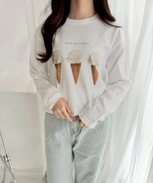 etta（エタ）の「デザートプリントロンT／長袖Tシャツ（Tシャツ/カットソー）」