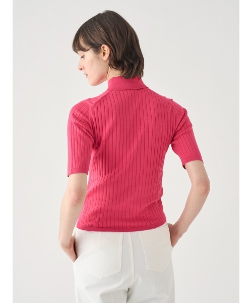 JOHN SMEDLEY（ジョンスメドレー）の「コットンリブニットポロシャツ（ポロシャツ・レディース・ピンク系その他2・M）」の8枚目の写真