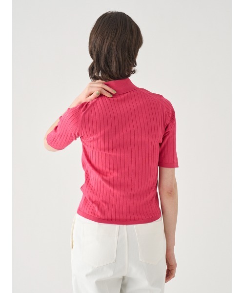 JOHN SMEDLEY（ジョンスメドレー）の「コットンリブニットポロシャツ（ポロシャツ・レディース・ピンク系その他2・M）」の9枚目の写真
