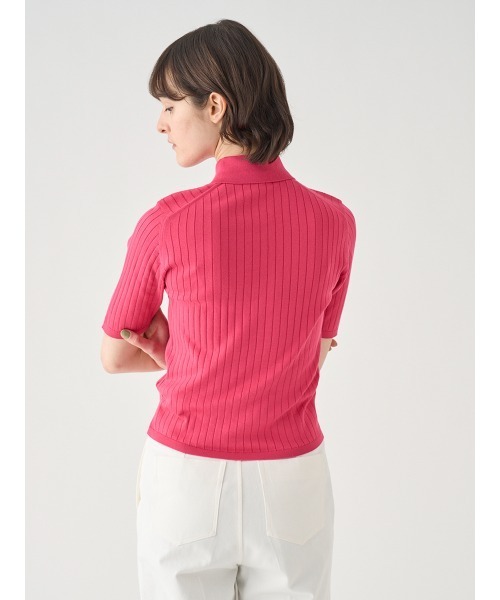 JOHN SMEDLEY（ジョンスメドレー）の「コットンリブニットポロシャツ（ポロシャツ・レディース・ピンク系その他2・M）」の10枚目の写真