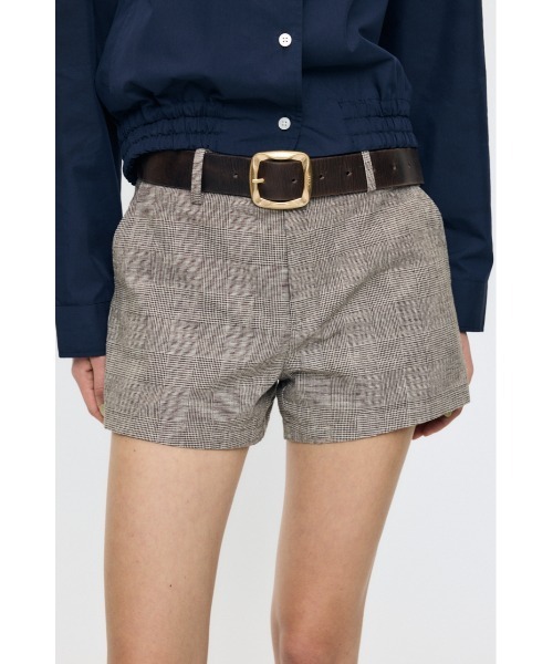 MOUSSY(マウジー)の「【26年SS新作】【セットアップ対応】LINEN BLEND MICRO ショートパンツ(その他パンツ・レディース・グレー/ブラウン・1/2)」の8枚目の写真