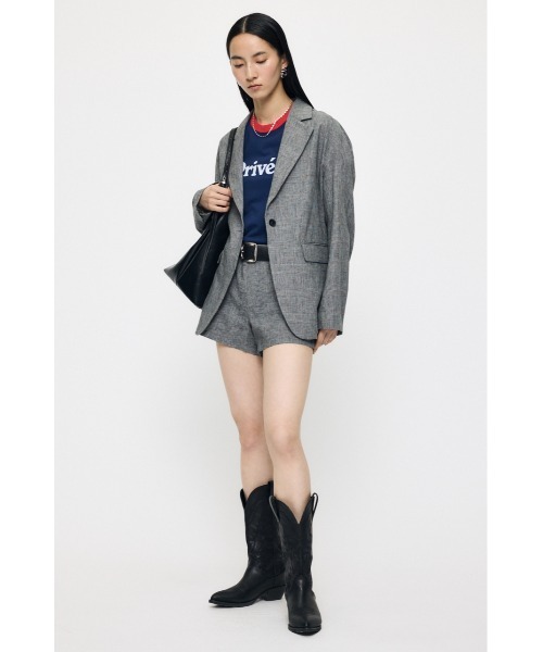 MOUSSY(マウジー)の「【26年SS新作】【セットアップ対応】LINEN BLEND MICRO ショートパンツ(その他パンツ・レディース・グレー/ブラウン・1/2)」の12枚目の写真