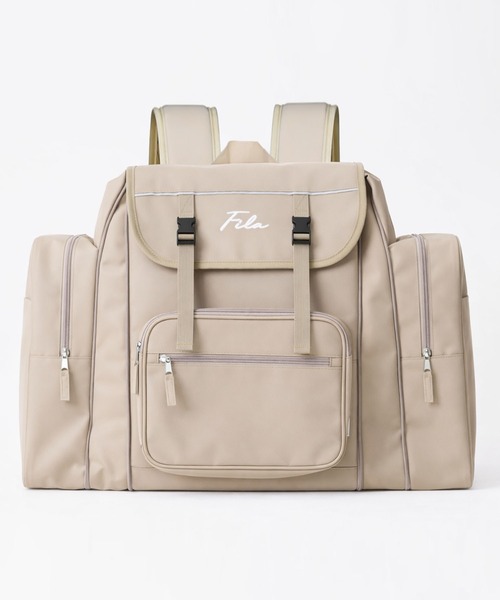 FILA(フィラ)の「【karlas別注】FILA フィラ サブリュック 拡張付リュックサック 子供 キッズ 学生 通学 通勤 大容量 筆記体ロゴ(バックパック/リュック・キッズ・ブラック/ベージュ・FREE)」の8枚目の写真