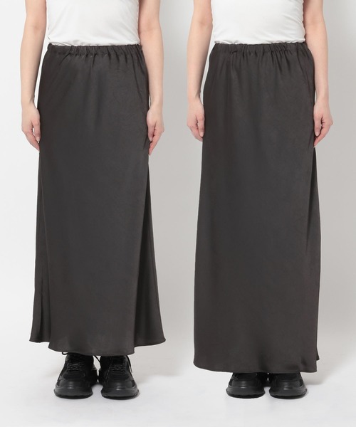 LEPSIM（レプシィム）の「ストレッチサテンスカートSS　652447（スカート・レディース・ブラック/アイボリー/セージグリーン/ライトブルー・TALL/FREE）」の13枚目の写真