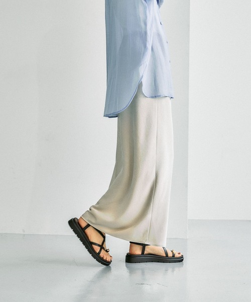 LEPSIM（レプシィム）の「ストレッチサテンスカートSS　652447（スカート・レディース・ブラック/アイボリー/セージグリーン/ライトブルー・TALL/FREE）」の16枚目の写真