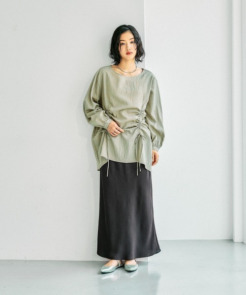 ストレッチサテンスカートSS 652447【KKfashion紹介アイテム
