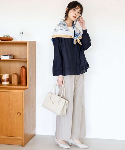 ANY SIS（エニィスィス）の「ツイステッドクリアチノワイド パンツ（その他パンツ・レディース・ベージュ系/アイボリー系/ネイビー系・SMALL/MEDIUM/LARGE）」の6枚目の写真