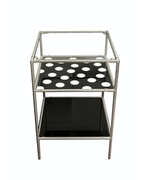 YOULIKEWHAT（ユーライクワット）の「グラスモジュールシェルフ（ドットブラック）（家具）」