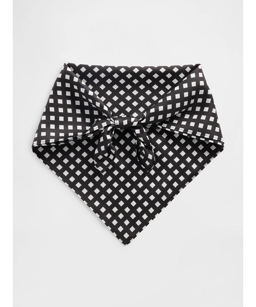 GAP(ギャップ)の「シルク バンダナ(バンダナ/スカーフ・レディース・ホワイト×ブラック・ONE SIZE)」の1枚目の写真