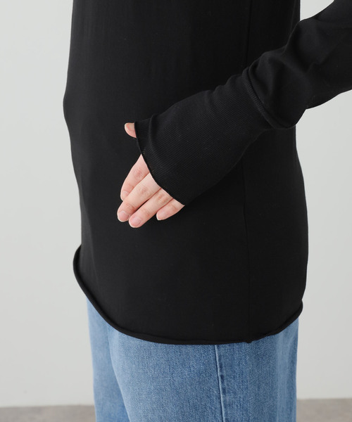 JOURNAL STANDARD LUXE（ジャーナルスタンダード　ラックス）の「エアジャージー タートルネックプルオーバー（Tシャツ/カットソー・レディース・ホワイト/ブラック・FREE）」の6枚目の写真
