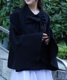 axes femme | レース使いベルスリーブコート(ダッフルコート)