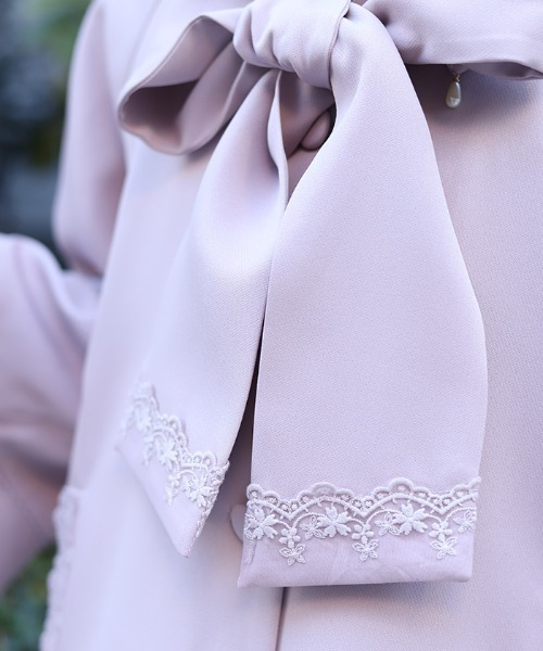 axes femme(アクシーズファム)の「レース使いベルスリーブコート(ダッフルコート・レディース・キナリ/ピンク/ブラック・FREE)」の10枚目の写真