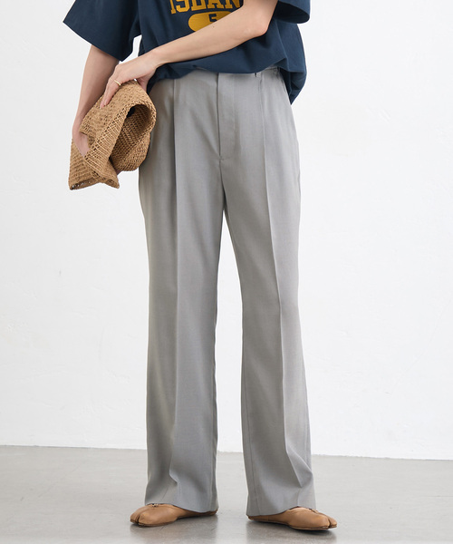 JOURNAL STANDARD(ジャーナルスタンダード)の「アイアスストレッチストレートパンツ(スラックス・レディース・ベージュ/ブラック/チャコールグレー・38/36)」の7枚目の写真