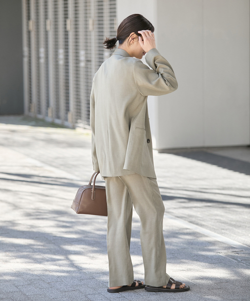 JOURNAL STANDARD(ジャーナルスタンダード)の「アイアスストレッチストレートパンツ(スラックス・レディース・ベージュ/ブラック/チャコールグレー・38/36)」の9枚目の写真