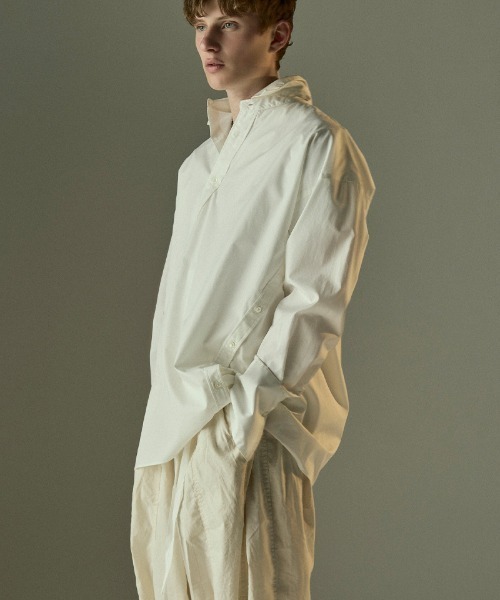 Toironier(トワロニエ)の「Toironier/トワロニエ/BLOAD ASYMMETRY SHIRTS(シャツ/ブラウス・メンズ・ホワイト・F)」の1枚目の写真