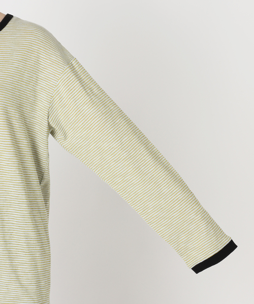 CITYSHOP（シティーショップ）の「[THE MOOD]スラブボーダーロングTシャツ（Tシャツ/カットソー・レディース・グリーン/ブラック・38/36）」の14枚目の写真