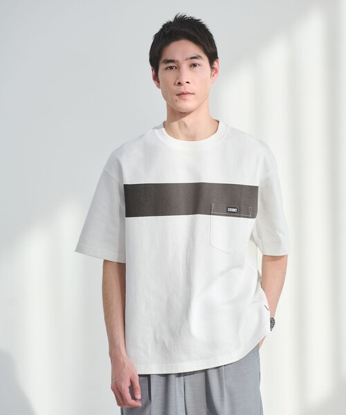 CHUMS(チャムス)の「【別注】<CHUMS>GLR ライン ポケット 半袖 Tシャツ(Tシャツ/カットソー・メンズ・ブラック/ホワイト/その他1/その他2・S/M/L/XL)」の1枚目の写真