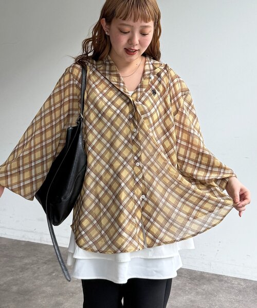 U.S. POLO ASSN.（ユーエスポロアッスン）の「【新素材/シアー】アソートフードシャツ（シャツ/ブラウス・レディース・イエロー/ブルー/ホワイト/ブラウン/ネイビー/グリーン/イエロー系その他/ブラウン系その他・FREE）」の8枚目の写真