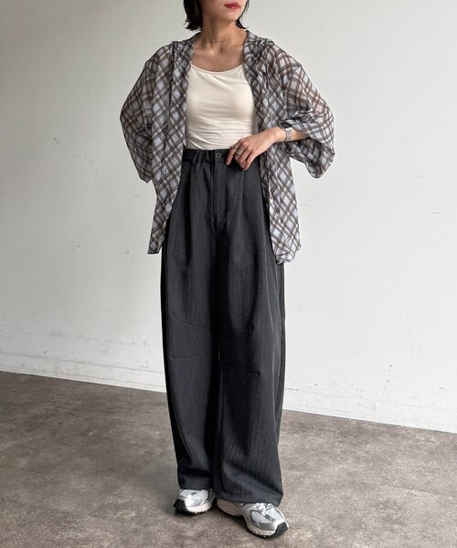 U.S. POLO ASSN.（ユーエスポロアッスン）の「【新素材/シアー】アソートフードシャツ（シャツ/ブラウス・レディース・イエロー/ブルー/ホワイト/ブラウン/ネイビー/グリーン/イエロー系その他/ブラウン系その他・FREE）」の20枚目の写真