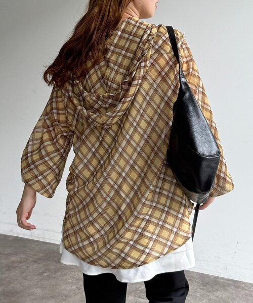 U.S. POLO ASSN.（ユーエスポロアッスン）の「【新素材/シアー】アソートフードシャツ（シャツ/ブラウス・レディース・イエロー/ブルー/ホワイト/ブラウン/ネイビー/グリーン/イエロー系その他/ブラウン系その他・FREE）」の22枚目の写真