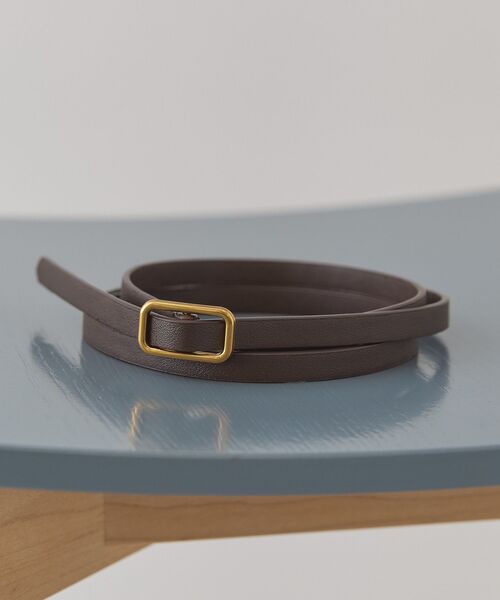 AMERICAN HOLIC(アメリカンホリック)の「ホールレス細ベルト(ベルト・レディース・ブラック/ブラウン・FREE)」の2枚目の写真