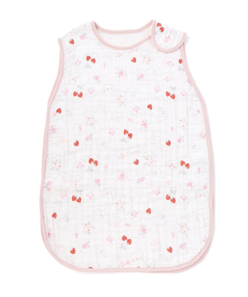 SLAP SLIP BABY（スラップスリップベビー）の「【お揃い】モチーフ総柄ガーゼスリーパーベビー（ベビーパジャマ/スリーパー・キッズ・ピンク系その他/ブルー系その他/ホワイト系その他・FREE）」の4枚目の写真