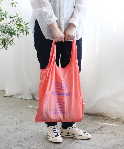 Creer(クレエ)の「【 Creer / クレエ 】 ショッピングバッグ / la flaner(ラフラネ)(エコバッグ/サブバッグ・レディース・ベージュ/オレンジ/ピンク/ブラック/ブルー・FREE)」の4枚目の写真