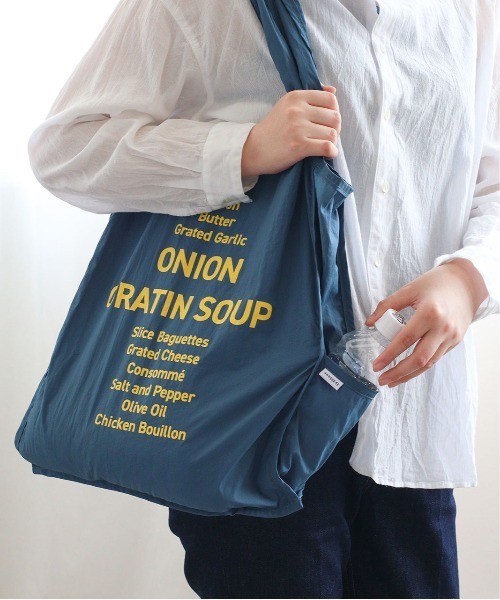 Creer(クレエ)の「【 Creer / クレエ 】 ショッピングバッグ / la flaner(ラフラネ)(エコバッグ/サブバッグ・レディース・ベージュ/オレンジ/ピンク/ブラック/ブルー・FREE)」の3枚目の写真