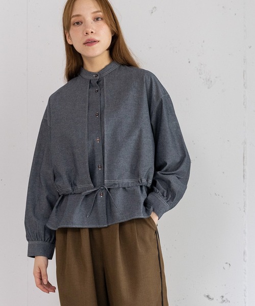 POU DOU DOU（プードゥドゥ）の「レイヤード風ブラウス（シャツ/ブラウス・レディース・ブラック/オフホワイト/ブルー系その他・3）」の12枚目の写真