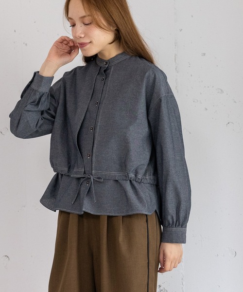 POU DOU DOU（プードゥドゥ）の「レイヤード風ブラウス（シャツ/ブラウス・レディース・ブラック/オフホワイト/ブルー系その他・3）」の13枚目の写真