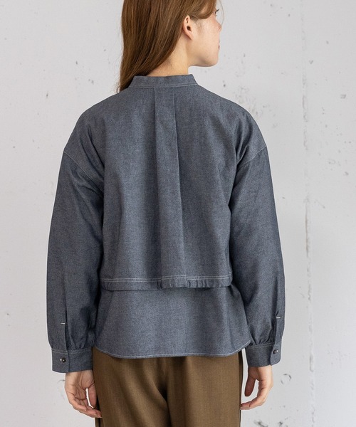 POU DOU DOU（プードゥドゥ）の「レイヤード風ブラウス（シャツ/ブラウス・レディース・ブラック/オフホワイト/ブルー系その他・3）」の16枚目の写真