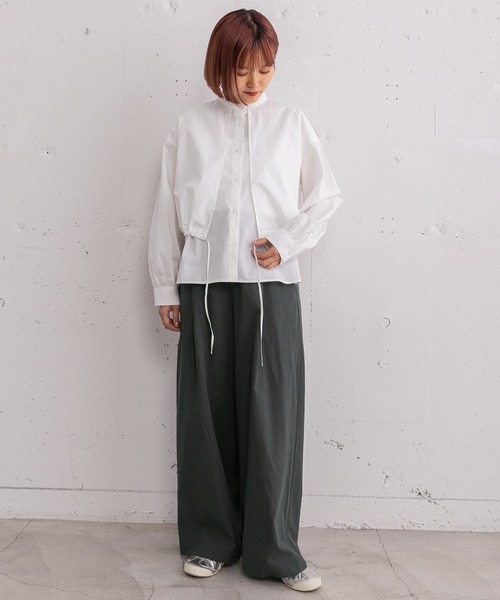 POU DOU DOU（プードゥドゥ）の「レイヤード風ブラウス（シャツ/ブラウス・レディース・ブラック/オフホワイト/ブルー系その他・3）」の17枚目の写真