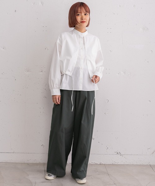 POU DOU DOU（プードゥドゥ）の「レイヤード風ブラウス（シャツ/ブラウス・レディース・ブラック/オフホワイト/ブルー系その他・3）」の18枚目の写真