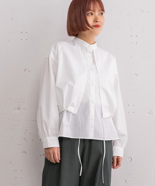 POU DOU DOU（プードゥドゥ）の「レイヤード風ブラウス（シャツ/ブラウス・レディース・ブラック/オフホワイト/ブルー系その他・3）」の22枚目の写真