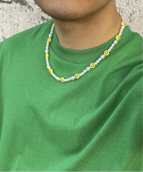 Bz】ビーズネックレス パール Y2K 韓国 ヒップホップ(BDS)（ネックレス