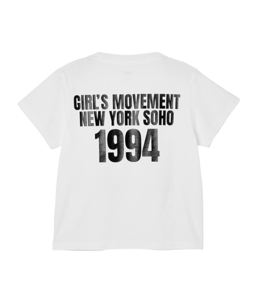 X-girl(エックスガール)の「HEAVY BLOCK LOGO S/S BABY TEE(Tシャツ/カットソー・レディース・ブラック/ホワイト/レッド・S/M)」の9枚目の写真