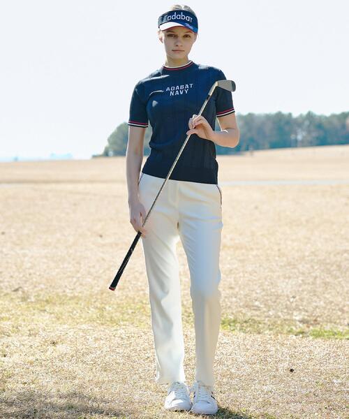 adabat(アダバット)の「【ADABAT NAVY】吸水速乾/UVカット/接触冷感/防シワ ストレッチツイルストレートパンツ(その他パンツ・レディース・ナチュラル/ホワイト/ブラック・42/40/38/36)」の4枚目の写真