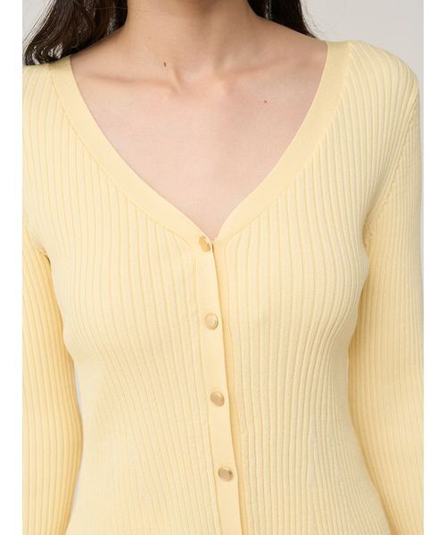 SNIDEL（スナイデル）の「ボーダーフリルカーディガン（カーディガン/ボレロ・レディース・その他/ネイビー/イエロー・F）」の19枚目の写真