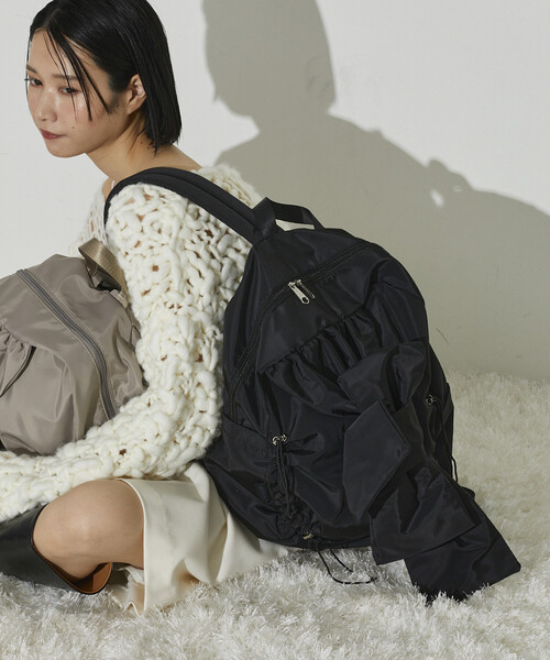 OUTDOOR PRODUCTS（アウトドアプロダクツ）の「OUTDOOR PRODUCTS × Firsthand/アウトドアプロダクツ 別注 リボンバックパック / A4サイズ収納可能 / 19L（バックパック/リュック・レディース・グレー/ブラック/ベージュ・ONE SIZE）」の18枚目の写真