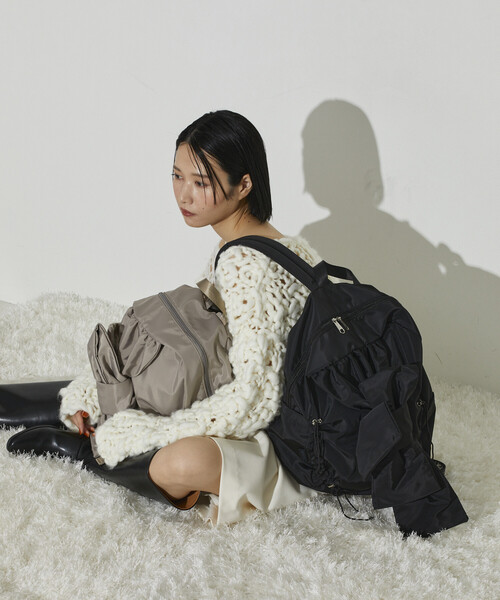 OUTDOOR PRODUCTS（アウトドアプロダクツ）の「OUTDOOR PRODUCTS × Firsthand/アウトドアプロダクツ 別注 リボンバックパック / A4サイズ収納可能 / 19L（バックパック/リュック・レディース・グレー/ブラック/ベージュ・ONE SIZE）」の21枚目の写真