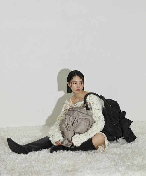 OUTDOOR PRODUCTS（アウトドアプロダクツ）の「OUTDOOR PRODUCTS × Firsthand/アウトドアプロダクツ 別注 リボンバックパック / A4サイズ収納可能 / 19L（バックパック/リュック・レディース・グレー/ブラック/ベージュ・ONE SIZE）」の11枚目の写真